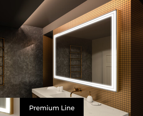 Nástenne zrkadlo do kupelne s osvetlenim LED L57 #3