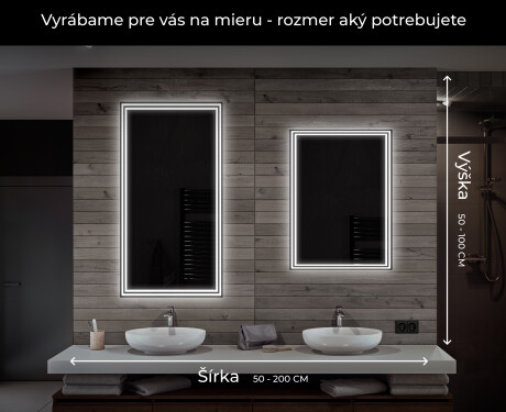 Nástenne zrkadlo do kupelne s osvetlenim LED L57 #7
