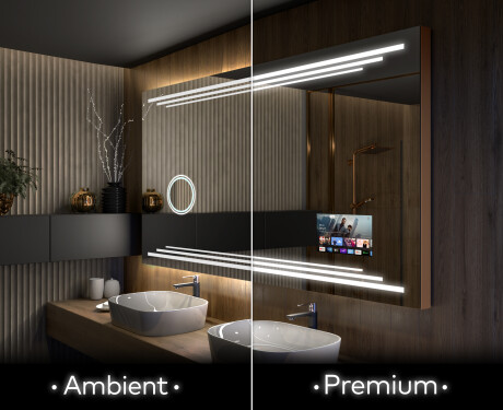 Nástenne zrkadlo do kupelne s osvetlenim LED L75