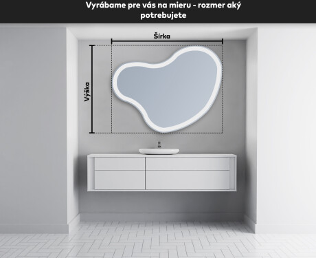 LED zrkadlo s nepravidelnym tvarom do kupelne N222 #5