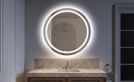 Okrúhle zrkadlo podsvietene LED do kupelne L33