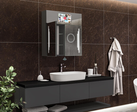 Smart zrkadlová skrinka s osvetlením LED - L27 Sarah 66,5 x 72cm #12