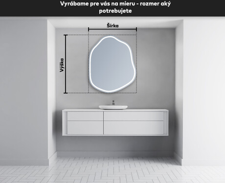 LED zrkadlo s nepravidelnym tvarom do kupelne E223 #5